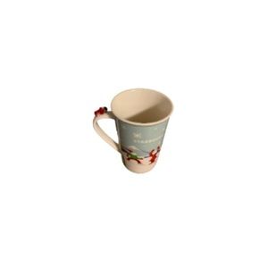 Starbucks “Winter Wonderland” White and Red Porcelain Mug with Airplane Handle